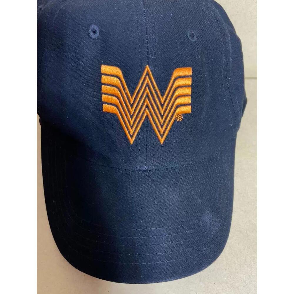 Whataburger Black/Orange Adjustable Employee Hat Pelham Hat OSFA Workwear